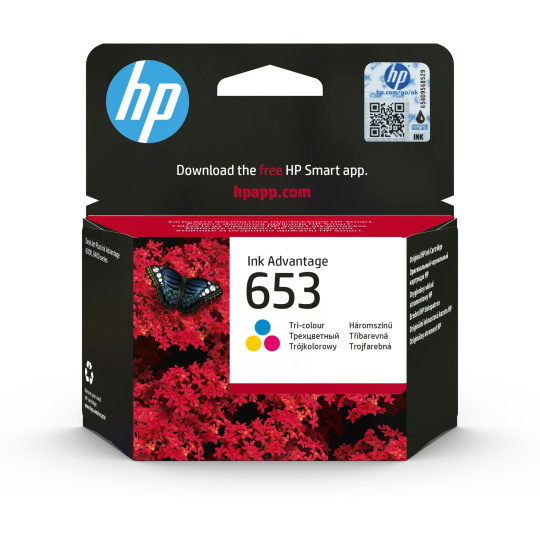 HP 653 Tri-color Original Ink Advantage Cartridge (200 pages)