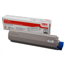 Čierny toner OKI pre C810/C830<>br> <b>Kapacita:</b> 8 000 str. pri 5 % pokrytí.