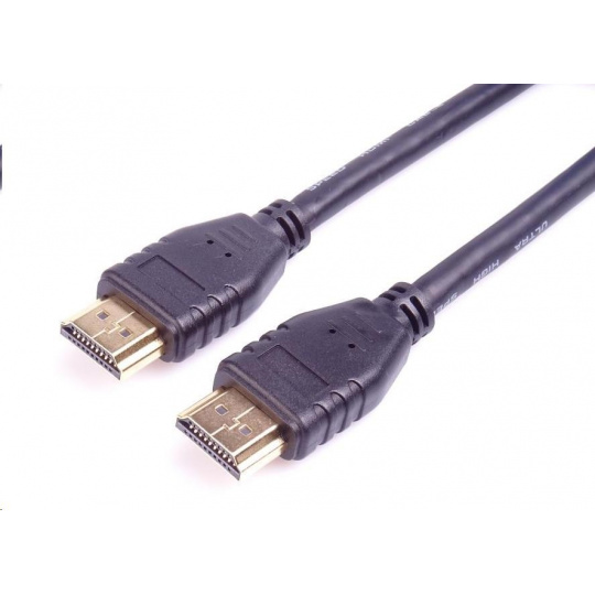 Kábel HDMI PREMIUMCORD 2.1 vysokorýchlostný + ethernetový kábel 8K@60Hz, pozlátené konektory, 0,5 m