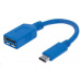 MANHATTAN USB kábel 2.0 A - USB 3.1 C (F/M), modrá