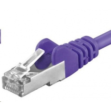 PREMIUMCORD Patch kábel CAT6a S-FTP, RJ45-RJ45, AWG 26/7 1,5m fialový