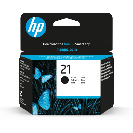 HP 21 Black Ink Cart, 5 ml, C9351AE (190 pages)