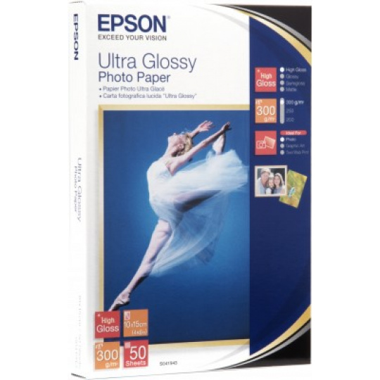 Papier EPSON Ultra Glossy Photo 10x15 (50 listov), 300 g/m2