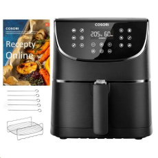 Cosori CP158-AF PREMIUM – 5.5L horkovzdušná fritéza + 5x špíz a gril. rošt, black Cosori CP158-AF PREMIUM – 5.5L horkovzdušná fritéza + 5x špíz a gril. rošt, black