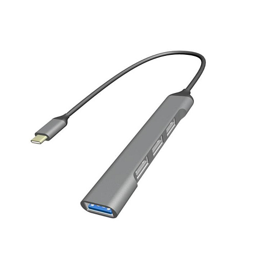 GEMBIRD hub, 4-port USB 3.2 (Gen 1), Type-C, stříbrná GEMBIRD hub, 4-port USB 3.2 (Gen 1), Type-C, stříbrná