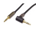 PremiumCord HQ stíněný kabel stereo Jack 3.5mm - Jack 3.5mm zahnutý 90°, 1,5m