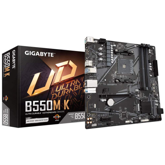 GIGABYTE MB Sc AM4 B550M K, AMD B550, 4xDDR4, 1xDP, 1xHDMI, mATX