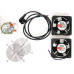 19" ventilace pro nástěnné rozvaděče XtendLan, 2 ventilátory 120mm, napájecí kabel, spojovací materiál