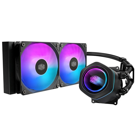 Cooler Master vodní chladič MasterLiquid Core Nex Digital 240 Black ARGB, 2x 120mm, ARGB, LGA1851, AM5, Černá