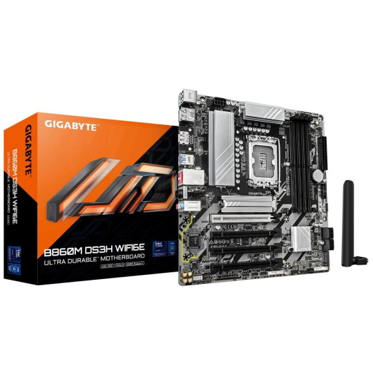 GIGABYTE MB Sc LGA1851 B860M DS3H WIFI6E, Intel B860, 4xDDR5, 2xDP, 1xHDMI, WiFi, mATX