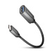 AXAGON RUCM-AFAC, káblová redukcia USB-C (M) USB-A (F), 20cm, USB 3.2 Gen 1, 3A, ALU