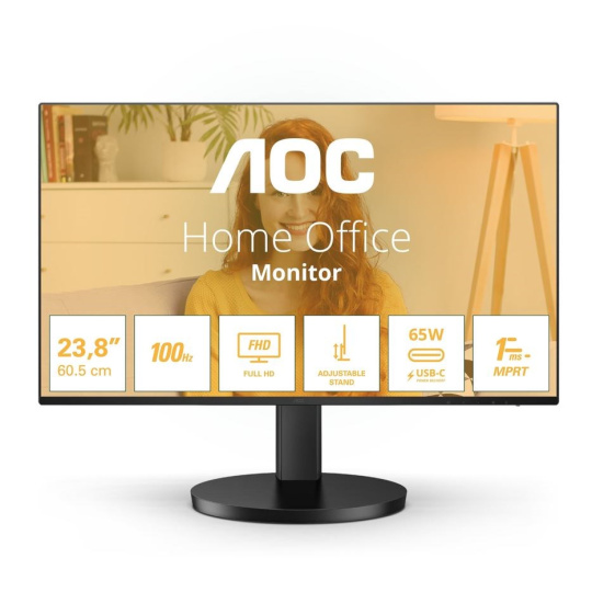 AOC MT IPS LCD WLED 23,8" 24B3CF2 - IPS panel, 100Hz, 1920x1080, HDMI, USB-C, USB 3.2, repro, nast. vyska, rozbalen