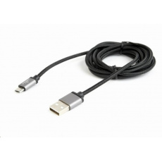 GEMBIRD Kábel CABLEXPERT USB A samec/Micro B samec 2.0, 1,8 m, opletené, čierne, blister