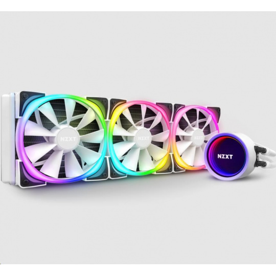 Vodný chladič NZXT Kraken X73 RGB / 3x 120mm ventilátor / LGA 2066/2011(-3)/1366/1156/1155/1151/1150/AM4/ biela