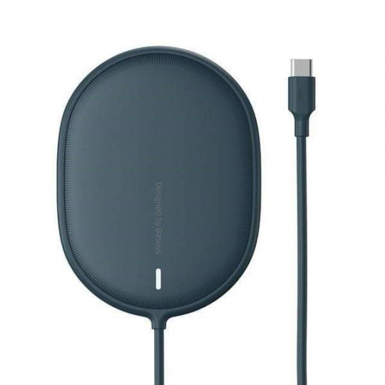 Baseus Light Magnetická bezdrôtová nabíjačka + kábel typu C 1.5 m (kompatibilný s iPhone 12) modrá