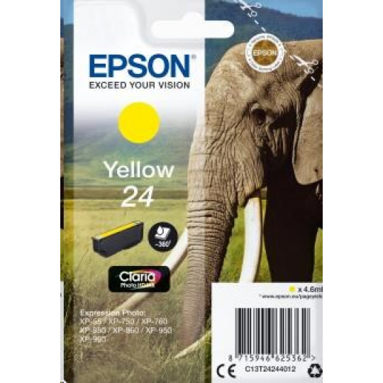 Atramentová tyčinka EPSON Singlepack "Elephant" Yellow 24 Claria Photo HD Ink