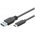 Kábel USB PREMIUMCORD 3.1 konektor C/male - USB 3.0 A/muž, čierny, 2 m