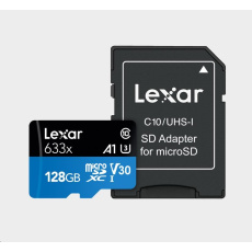 Lexar microSDXC 633x UHS-I/A1/U3/10 R95/W45MB (V30) 128GB Lexar microSDXC 633x UHS-I/A1/U3/10 R95/W45MB (V30) 128GB