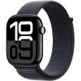 Apple Watch Series 10 GPS + Cellular 46mm Jet Black Aluminium Case with Ink Sport Loop