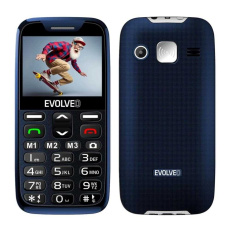 EVOLVEO EasyPhone XD, mobilný telefón pre seniorov s nabíjacím stojanom (modrý)