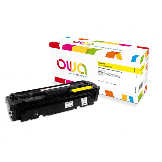 OWA Armor toner pre CANON LBP 653Cdw, 654Cx, MFP735Cx, 5000 ks., žltá/žltá (CRG046H Y)