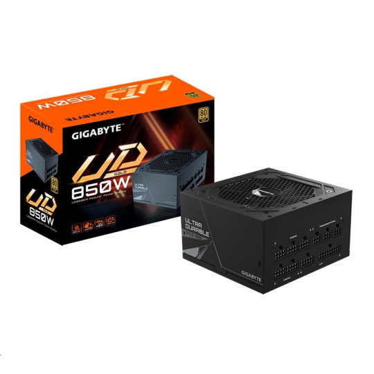 BAZAR - GIGABYTE zdroj UD850GM, 850W, 80+ Gold, 120mm fan - Po opravě (Bez příšlušenství)