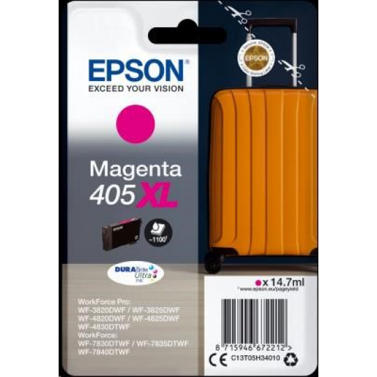 Atrament EPSON Singlepack Magenta 405XL Durabrite Ultra