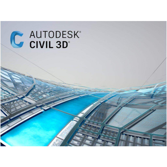Autodesk Civil 3D 2024, 1 komerční uživatel, pronájem na 1 rok