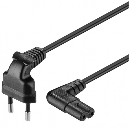 PREMIUMCORD 230V napájací kábel pre magnetofón so zahnutými konektormi 0.75m