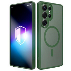 3mk ochranný kryt Misty MagCase Green pro Samsung Galaxy S25 Ultra