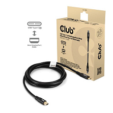 BAZAR - Club3D Kabel USB-C na MiniDisplayPort 2.1, 8K30Hz, DSC1.2, UHBR10, 2m - Poškozený obal (Komplet)