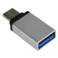 Adaptér PREMIUMCORD USB 3.1 C/male - USB 3.0 A/samica, strieborná, OTG