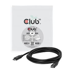 Club3D Kabel USB-C, 240W, 2m, černá Club3D Kabel USB-C, 240W, 2m, černá
