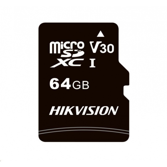 Karta HIKVISION MicroSDXC 64GB C1 (R:92MB/s, W:30MB/s) + adaptér