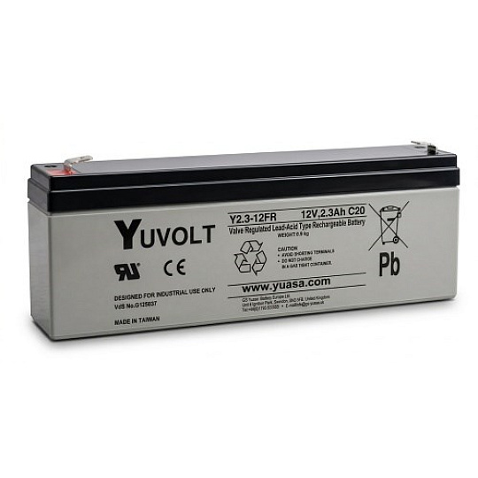 Baterie - YUVOLT Y2.3-12FR (12V; 2,3Ah; faston F1-4,7mm; životnost 3-5let) Baterie - YUVOLT Y2.3-12FR (12V; 2,3Ah; faston F1-4,7mm; životnost 3-5let)