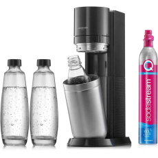 BAZAR - SodaStream Duo Titan Promo-Pack výrobník sody, 2 skleněné láhve, 1 plastová láhev, bombička s CO2 - opraveno