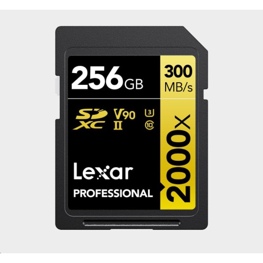 Lexar SDXC Pro 2000X UHS-II U3 R300/W260 (V90) 256GB Lexar SDXC Pro 2000X UHS-II U3 R300/W260 (V90) 256GB