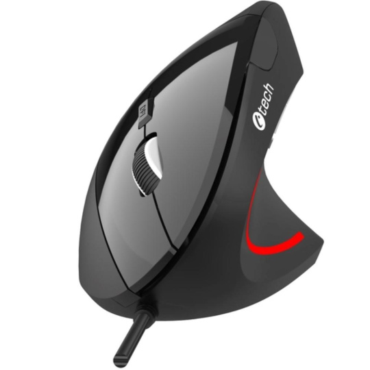 BAZAR - C-TECH myš VEM-09C, vertikální, 6 tlačítek, černá, USB, poškozený obal BAZAR - C-TECH myš VEM-09C, vertikální, 6 tlačítek, černá, USB, poškozený obal