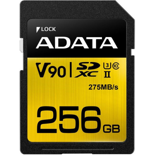 Karta ADATA SDXC 256GB Premier One UHS-II U3 Class 10 (R:275/W:155 MB/s)