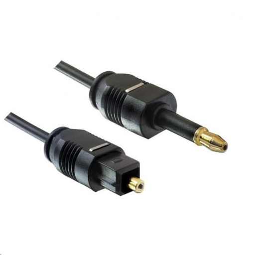 PREMIUMCORD Kábel 3,5 mm mini Toslink - Toslink, OD:2.2 mm, dĺžka 2 m