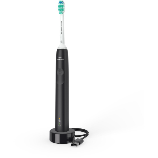 Philips HX3671/14 Sonicare 3100, zubní kartáček, pro dospělé, 31000 kmitů/min, časovač, tlakový senzor, indikátor, černý