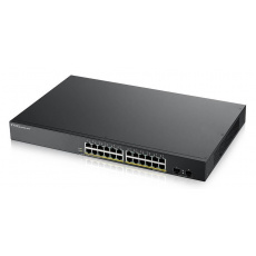 Zyxel GS1900-24HP v2 26portový gigabitový webový inteligentný PoE prepínač, 24x gigabitový RJ45, 2x SFP, rozpočet PoE 170W