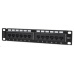 Patch panel Intellinet, 10", Cat6, 12 portov, UTP, 1U, čierny