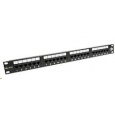 Solarix Patch panel 24 x RJ45 CAT6 UTP 350 MHz čierny 1U SX24-6-UTP-BK