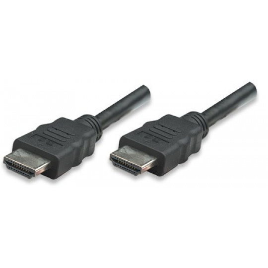 MANHATTAN HDMI kábel s Ethernetom, HEC, ARC, 3D, 4K, tienený, 3 m, čierny