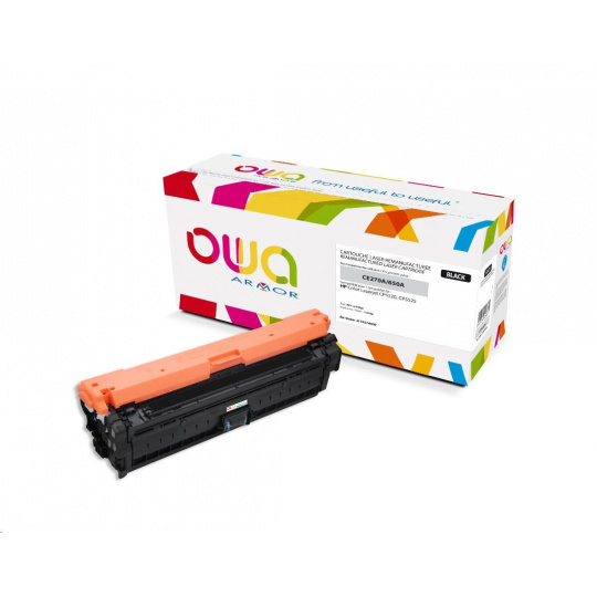 OWA Armor toner pre HP Color Laserjet Ese CP5520, 5525, 13500 strán, CE270A, čierna/čierna