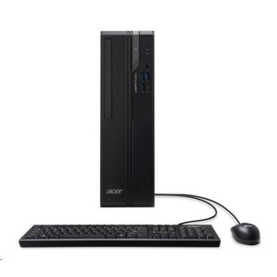 ACER PC Veriton VX2720G, i3-14100,8GB DDR4,256GB M.2 SSD,Wifi,DVD±RW,USB KB+mouse,W11P,180W,Black