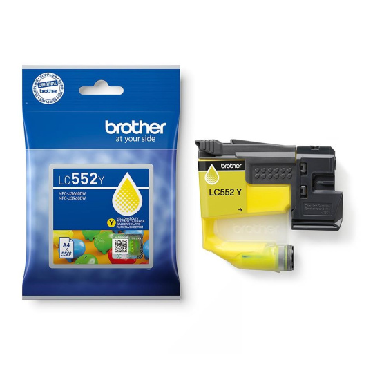 BROTHER INK LC-552Y - yellow - cca 550stran, pro MFC-J3660 MFC-J3960