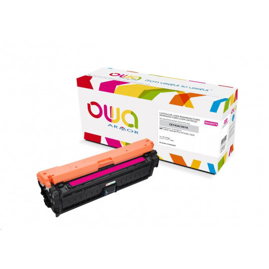 OWA Armor toner pre HP Color Laserjet CP5220, 5225, 7300 strán, CE743A, červená/purpurová