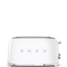 Smeg TSF02WHEU, toustovač / topinkovač, 4 toasty, 6 úrovní opékání, zásuvka na drobky, styl. 50. let, bílá Smeg TSF02WHEU, toustovač / topinkovač, 4 toasty, 6 úrovní opékání, zásuvka na drobky, styl. 50. let, bílá